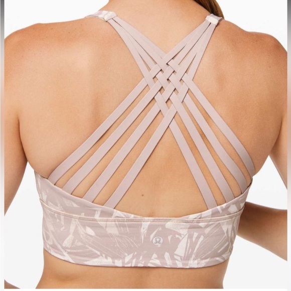 Lululemon Free To Be Moved Bra Size 10 Shadow Leaf Light Ivory Muse / Muse - Picture 2 of 9